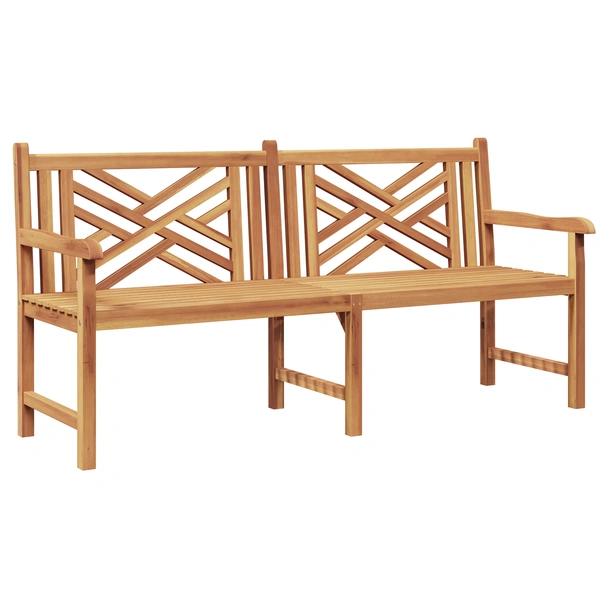 Градинска пейка Кафяво 228 x 60 x 90 см Тиково дърво масив - VL42001966 - Image 2