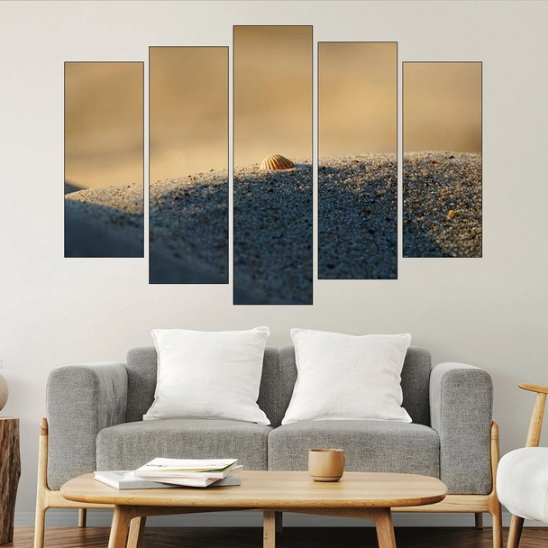 Мидена черупка на пясъка - картина пано за стена - Image 3