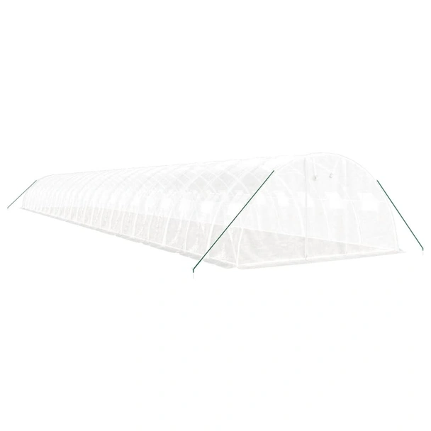 Оранжерия със стоманена рамка бяла 96 м² 24x4x2 м - Image 2