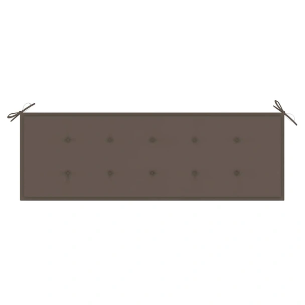 Стифираща градинска пейка с възглавница, 159 см, тик масив - VL3063314 - Image 5