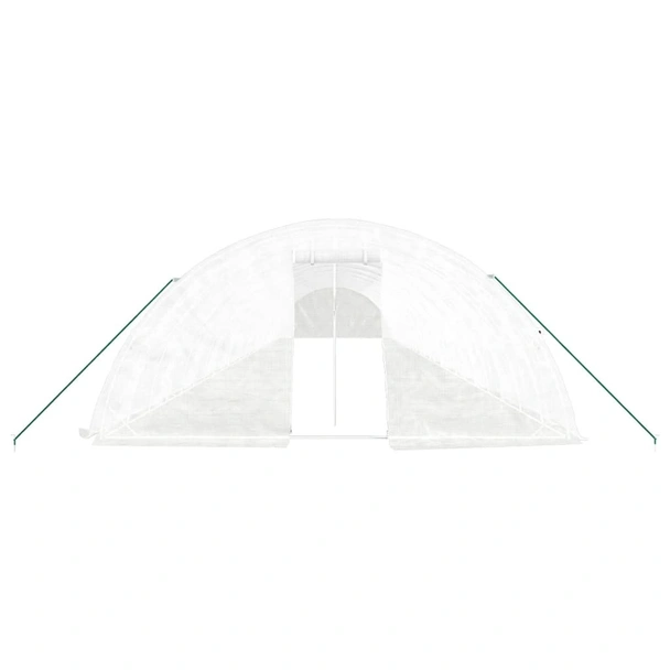 Оранжерия със стоманена рамка бяла 120 м² 24x5x2,3 м - Image 3