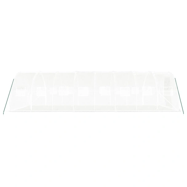 Оранжерия със стоманена рамка бяла 24 м² 8x3x2 м - Image 4