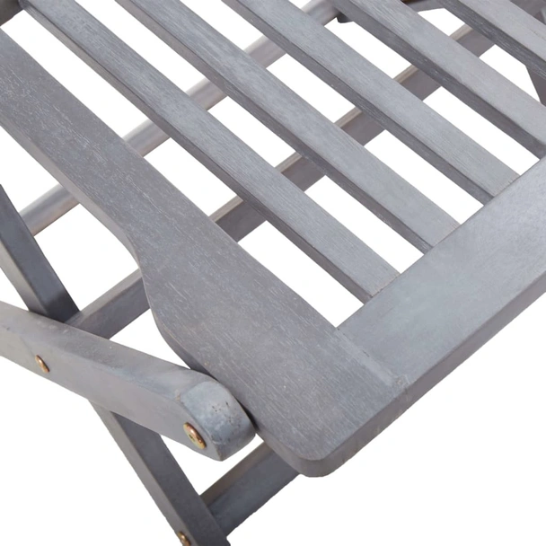 Сгъваеми градински столове, 2 бр., 48,5 x 57 x 91 см сив - Image 11