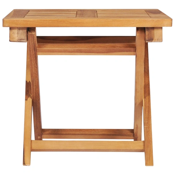 Шезлонг с масичка, тиково дърво масив - Image 7