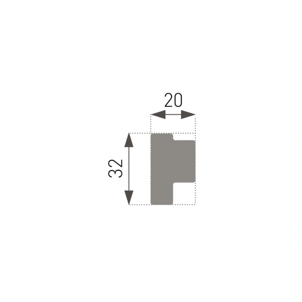 Декоративен перваз 32x20 мм 2 м E-44 Lux MARBET DESIGN - Image 2