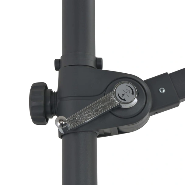 Градински чадър чупещо рамо и стоманен прът черен 300 см - Image 7