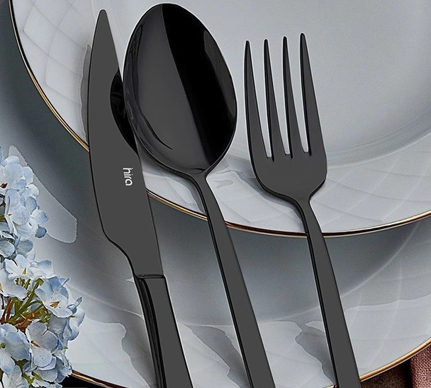 Комплект прибори 18 части черен мат Istanbul HIRA - Image 2