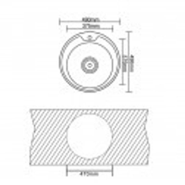 Кухненска мивка алпака 18х49х49см INTER CERAMIC - Image 5