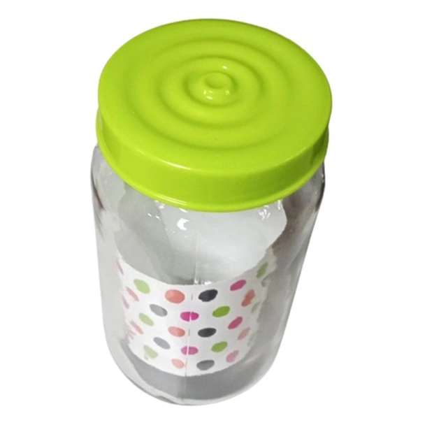 Буркан за съхранение с цветен капак 1 л HEREVIN