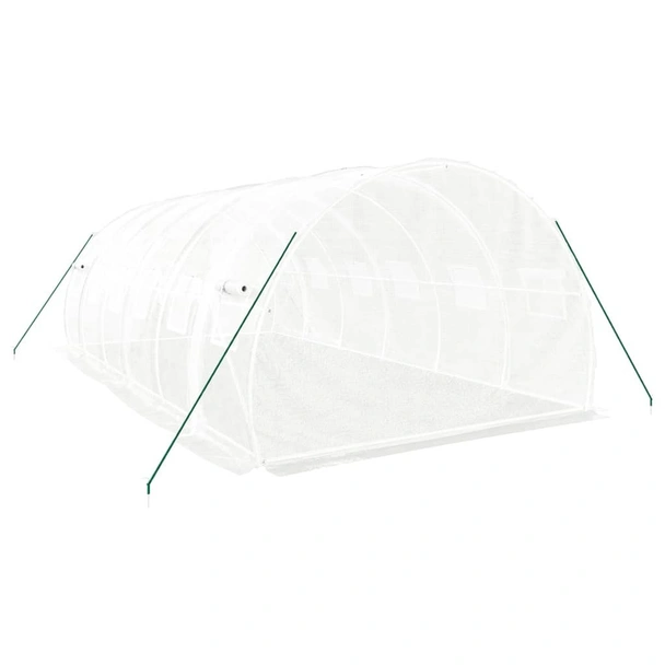 Оранжерия със стоманена рамка бяла 18 м² 6x3x2 м - Image 5