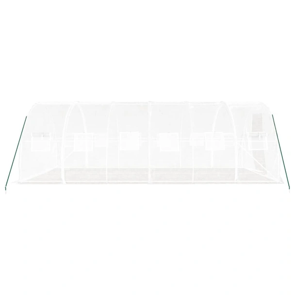 Оранжерия със стоманена рамка бяла 18 м² 6x3x2 м - Image 4