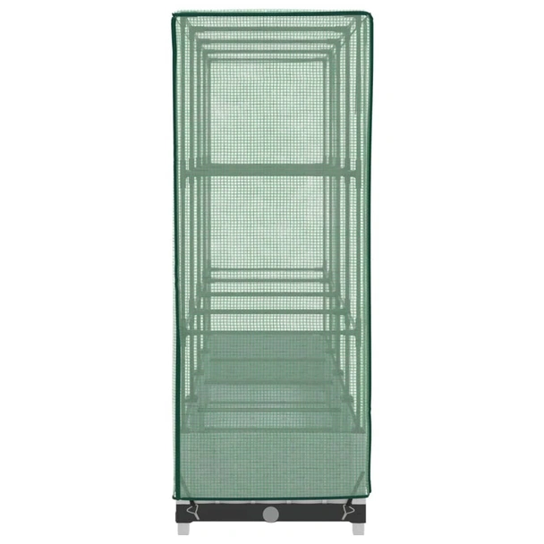 Повдигната леха с покривало,  160x40x123 см - Бял ратанов сандък - Image 5