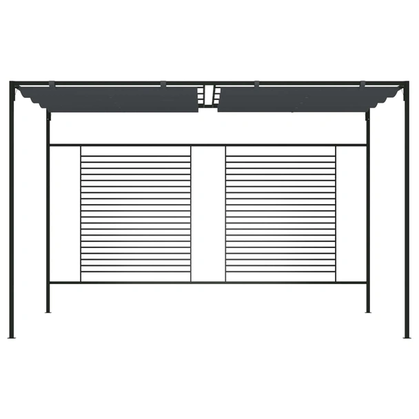 Шатра с прибиращ се покрив, 4x3x2,3 м, антрацит, 180 г/м² - Image 2
