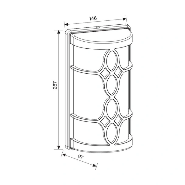 Влагозащитен аплик Dakar 1xЕ27 черен IP44 VIVALUX - Image 2