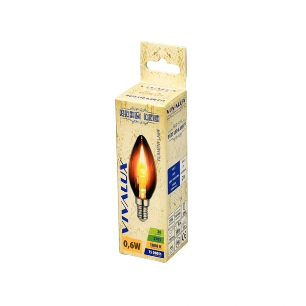 LED лампа филамент 0.6 W E14 Glow VIVALUX - Image 2