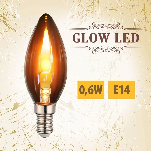 LED лампа филамент 0.6 W E14 Glow VIVALUX - Image 3