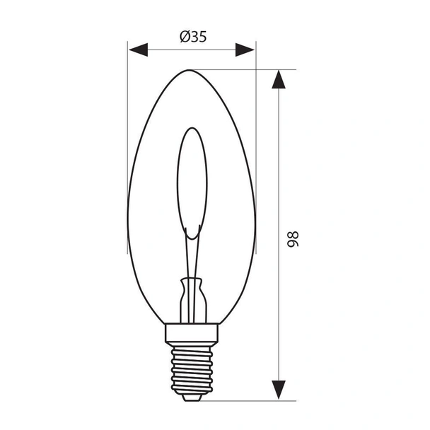 LED лампа филамент 0.6 W E14 Glow VIVALUX - Image 4
