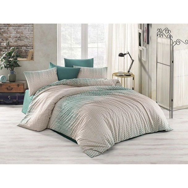 Двоен спален комплект 4 части 100% памук Зелени точки ZAMBAK - Image 2