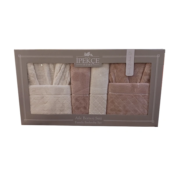 Комплект халати за баня с кърпи 6 части Selena IPEKCE - Image 4