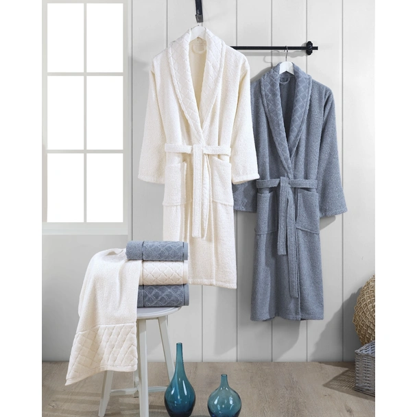Комплект халати за баня с кърпи 6 части Selena IPEKCE - Image 2