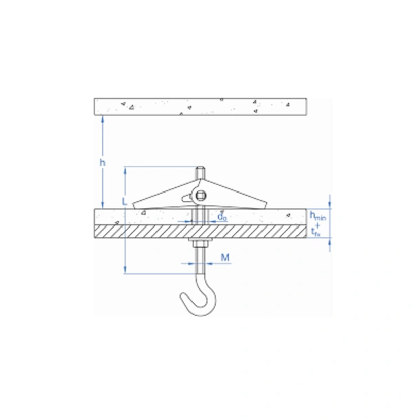 Окачвач пружинен с кука PA-GA М6x95мм INDEX - Image 2