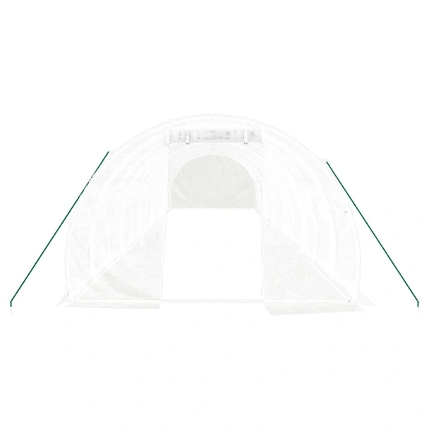 Оранжерия със стоманена рамка бяла 36 м² 12x3x2 м - Image 3