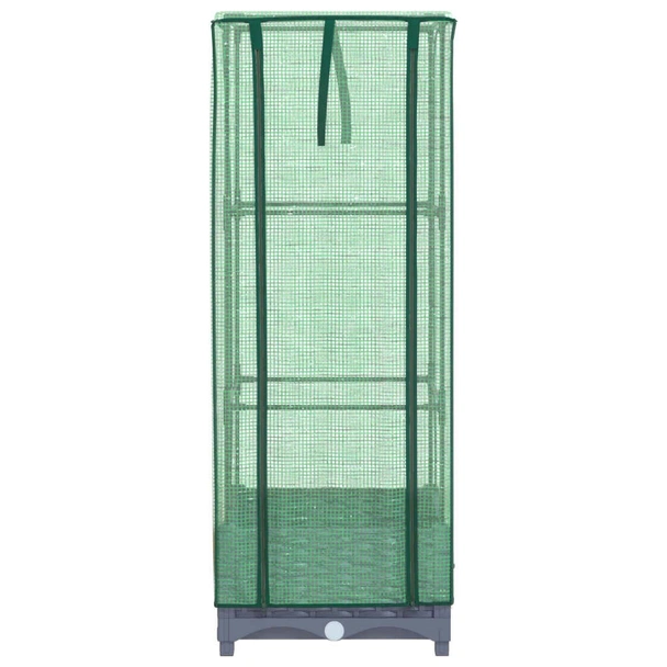 Повдигната леха с покривало, 40x40x123 см -  синьо сив сандък - Image 4