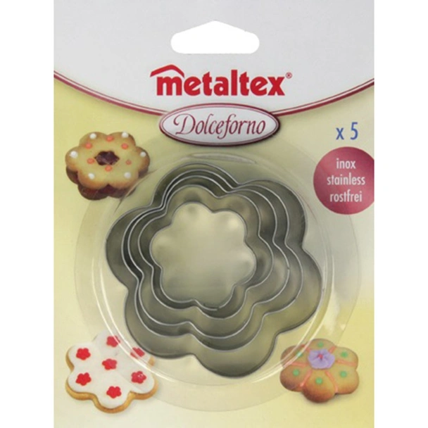 Режещи форми за сладки цвете Dolceforno METALTEX