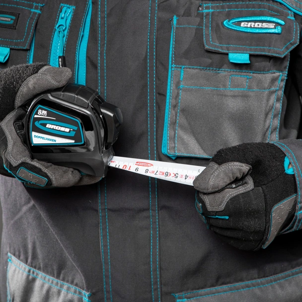 Ролетка с двустранен накрайник 8 м x 25 мм Doppelhaken GROSS - Image 5