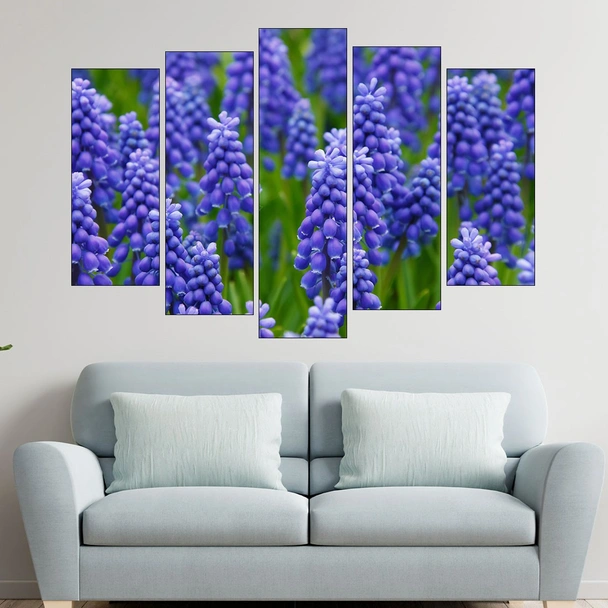 Син гроздов зюмбюл - картина пано за стена - Image 3