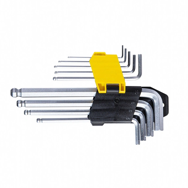 Средни шестограми за работа под ъгъл 9 бр. 1.5-10 мм CR-V Topmaster - Image 2