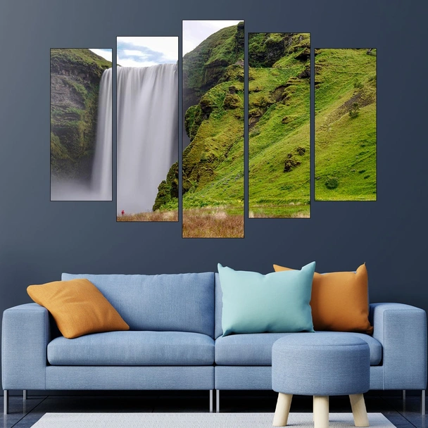 Водопада Skogafoss в Исландия - картина пано за стена - Image 3