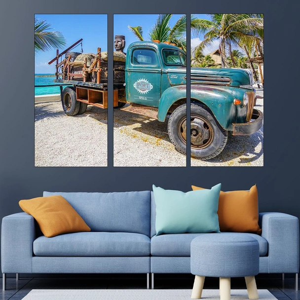 Античен камион в Мексико - картина пано за стена - Image 2