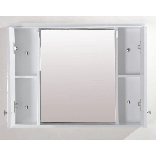 Горен огледален шкаф за баня с LED 70х13х55см бял INTER CERAMIC - Image 5