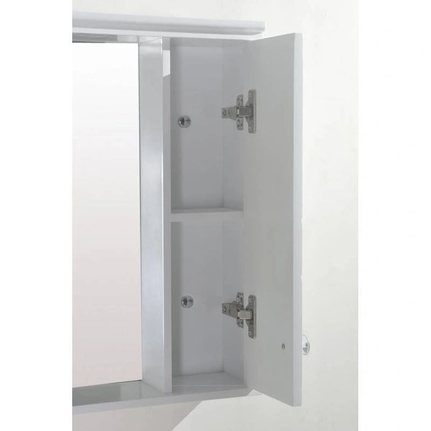 Горен огледален шкаф за баня с LED 70х13х55см бял INTER CERAMIC - Image 4