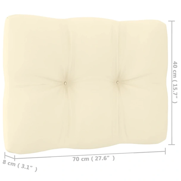 Градински комплект с кремав възглавници 2 части бор - Image 9