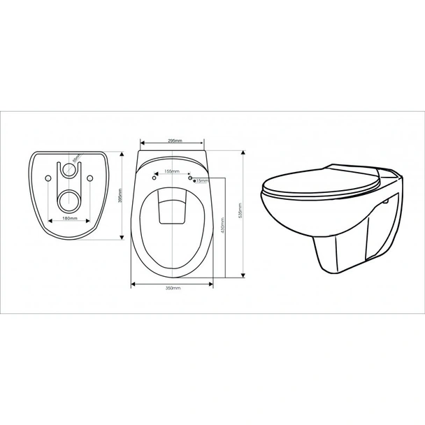 Комплект структура за вграждане стенна с тоалетна чиния INTER CERAMIC - Image 3