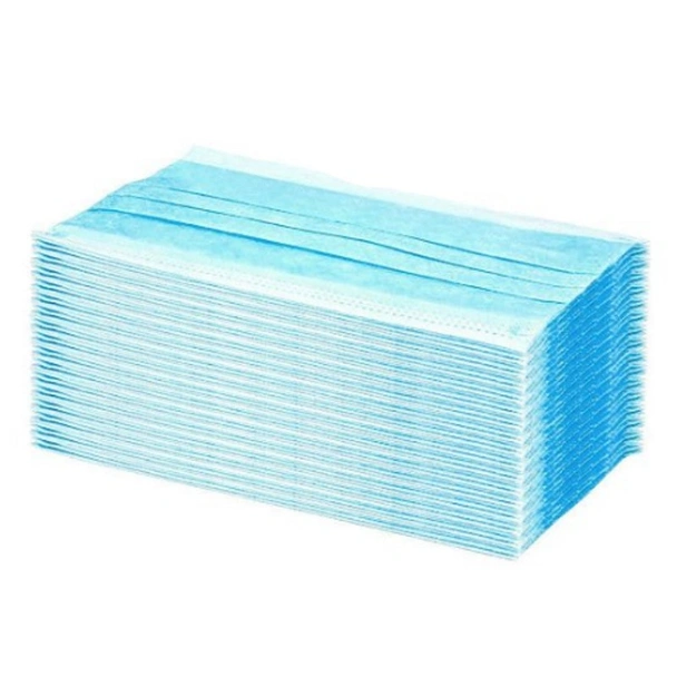 Санитарна трислойна маска с ластик 50 бр. - Image 2