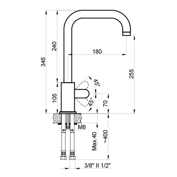 Смесител за кухня стоящ Roma FORMA VITA - Image 2