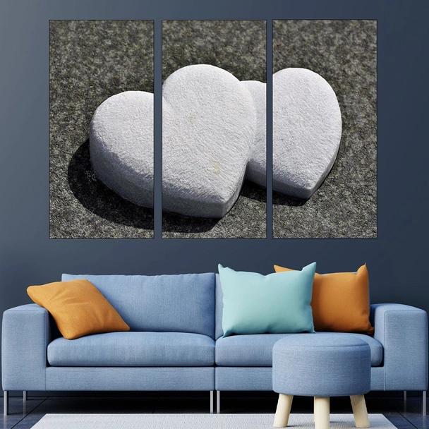 Декорация от каменни сърца - картина пано за стена - Image 2