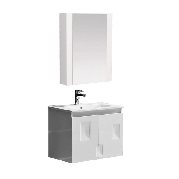 Долен шкаф за баня + горен огледален шкаф INTER CERAMIC