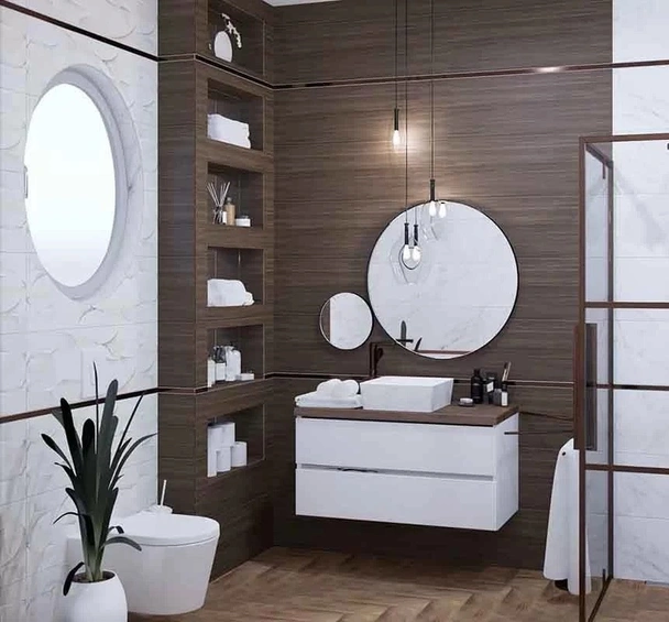 Гранитогрес 30x90 см Woodie Walnut кафяв ETILE - Image 2