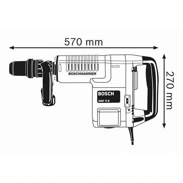 Къртач 1500 W SDS Max GSH11 E Professional BOSCH - Image 4