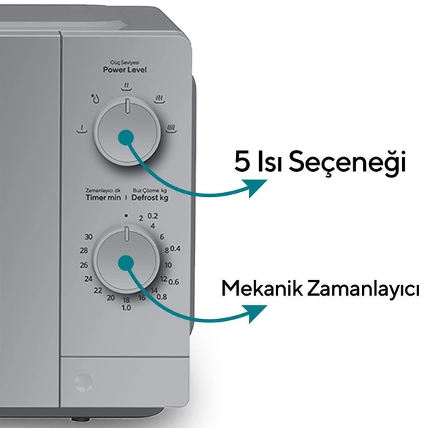 Микровълнова фурна сива HMIN-06 KUMTEL - Image 3