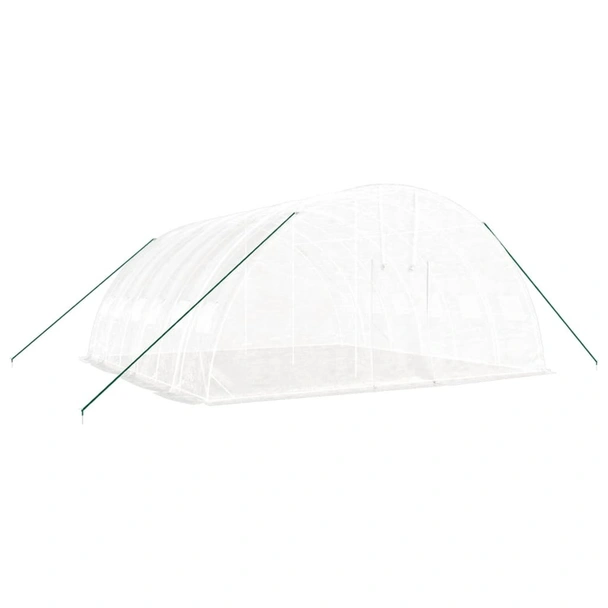 Оранжерия със стоманена рамка бяла 36 м² 6x6x2,85 м - Image 2