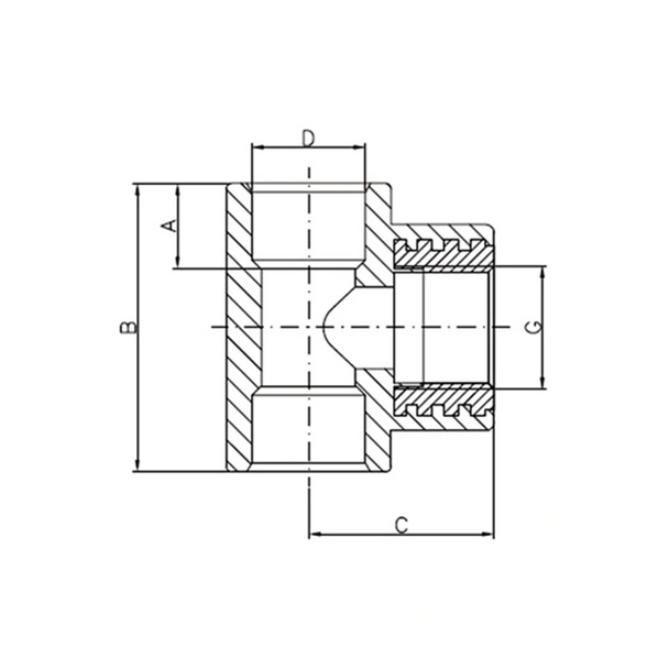 Полипропиленов тройник с вътрешна резба MZD Ф32 мм x 1/2" HP TREND - Image 2