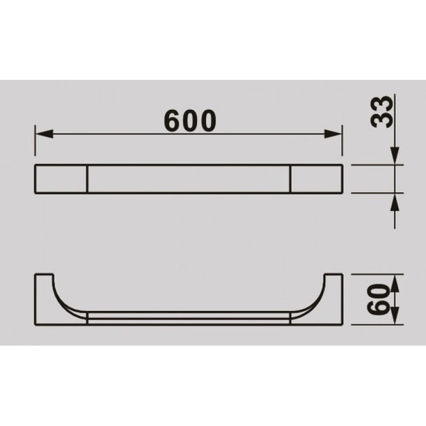Поставка за хавлия 60 см Ерин INTER CERAMIC - Image 2