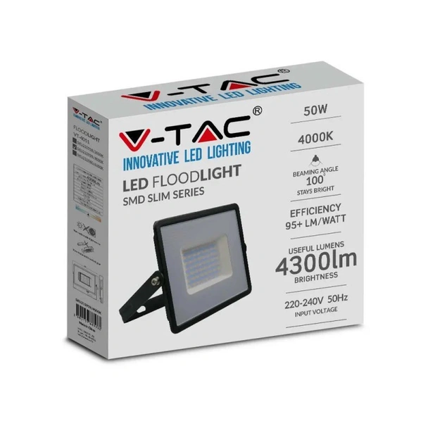 LED прожектор 50 W 6500 К черен Е-Series G2 V-TAC - Image 4