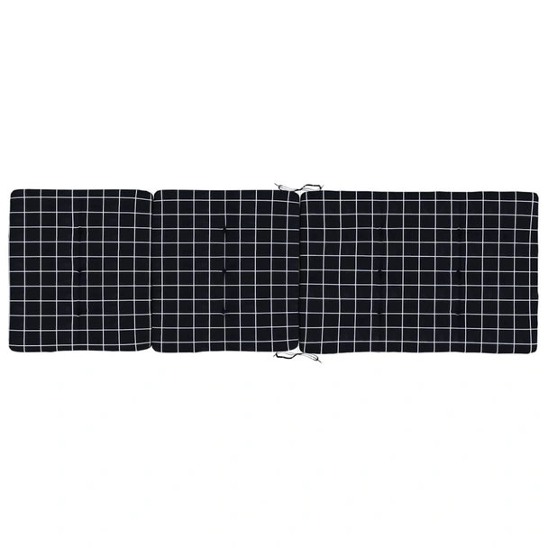 Възглавници за столове шезлонги 2 бр черно каре Оксфорд плат - VL362000 - Image 5