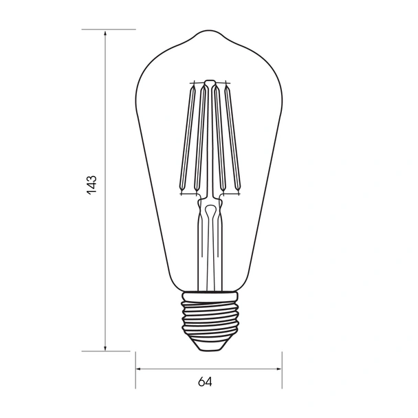 LED лампа филамент 8 W E27 3000 K FLICK VIVALUX - Image 5